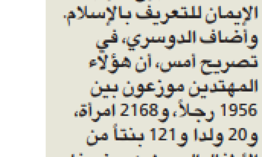 الدعوة الإلكترونية: إشهار إسلام 4265 مهتدي ومهتدية خلال العام الماضي 2021
