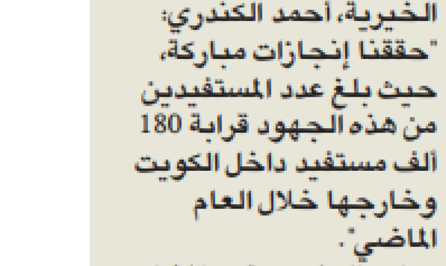 زكاة العثمان 180 ألف مستفيداً من مساعداتنا داخل وخارج الكويت